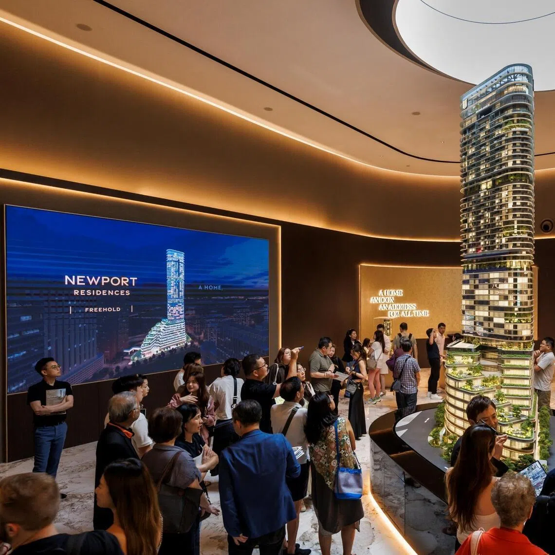 Analysts said January’s sales were largely driven by three new launches, including Newport Residences in Anson Road.