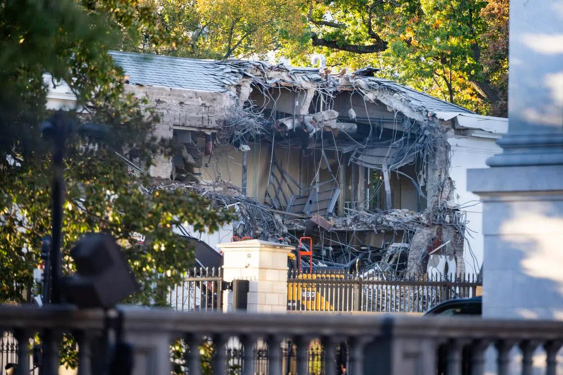 Mr Donald Trump had earlier said the project would not interfere with the existing East Wing.