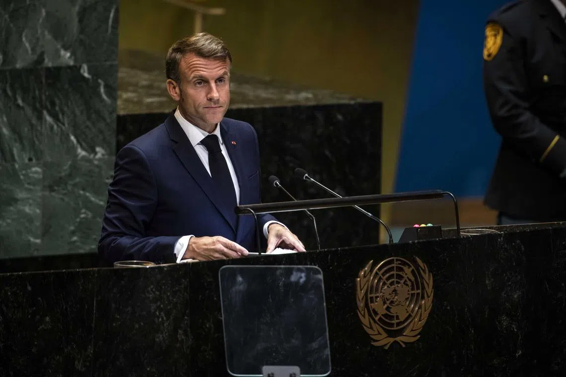 Mr Emmanuel Macron had announced that France would formally recognise a Palestinian state during a UN meeting in September.
