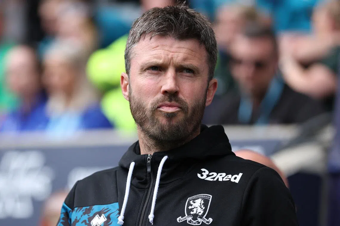 FILE PHOTO: Soccer Football - Championship - Coventry City v Middlesbrough - Coventry Building Society Arena, Coventry, Britain - May 3, 2025 Middlesbrough manager Michael Carrick before the match Action Images/John Sibley/File Photo