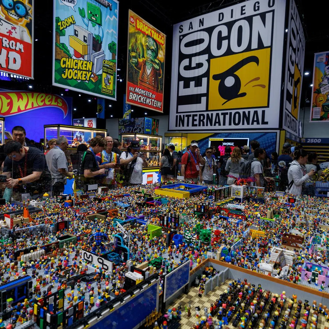 A Lego replica of the Comic-Con convention floor at the Comic-Con International in San Diego, California, in July. 