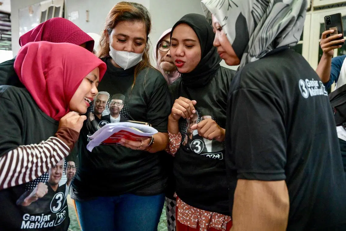 Young Indonesians make up more than half of Indonesia's 205 million voters, and they are pressing for well-paid jobs.