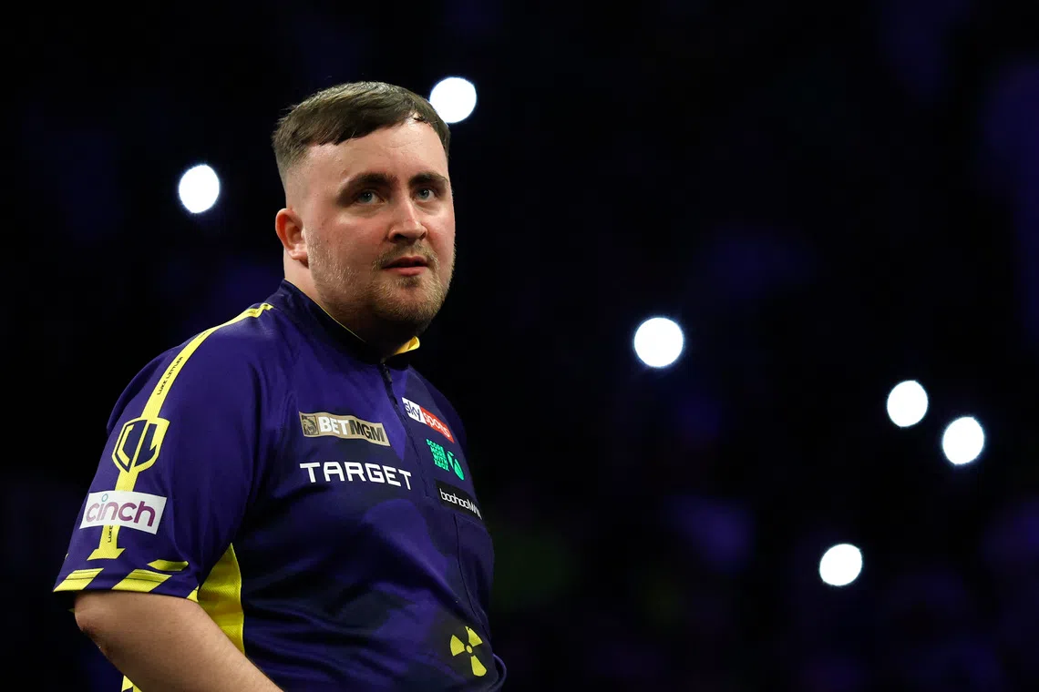 Darts - 2025 Premier League - Playoffs - London - The O2, London, Britain - May 29, 2025 Luke Littler during the final match against Luke Humphries REUTERS/Peter Cziborra