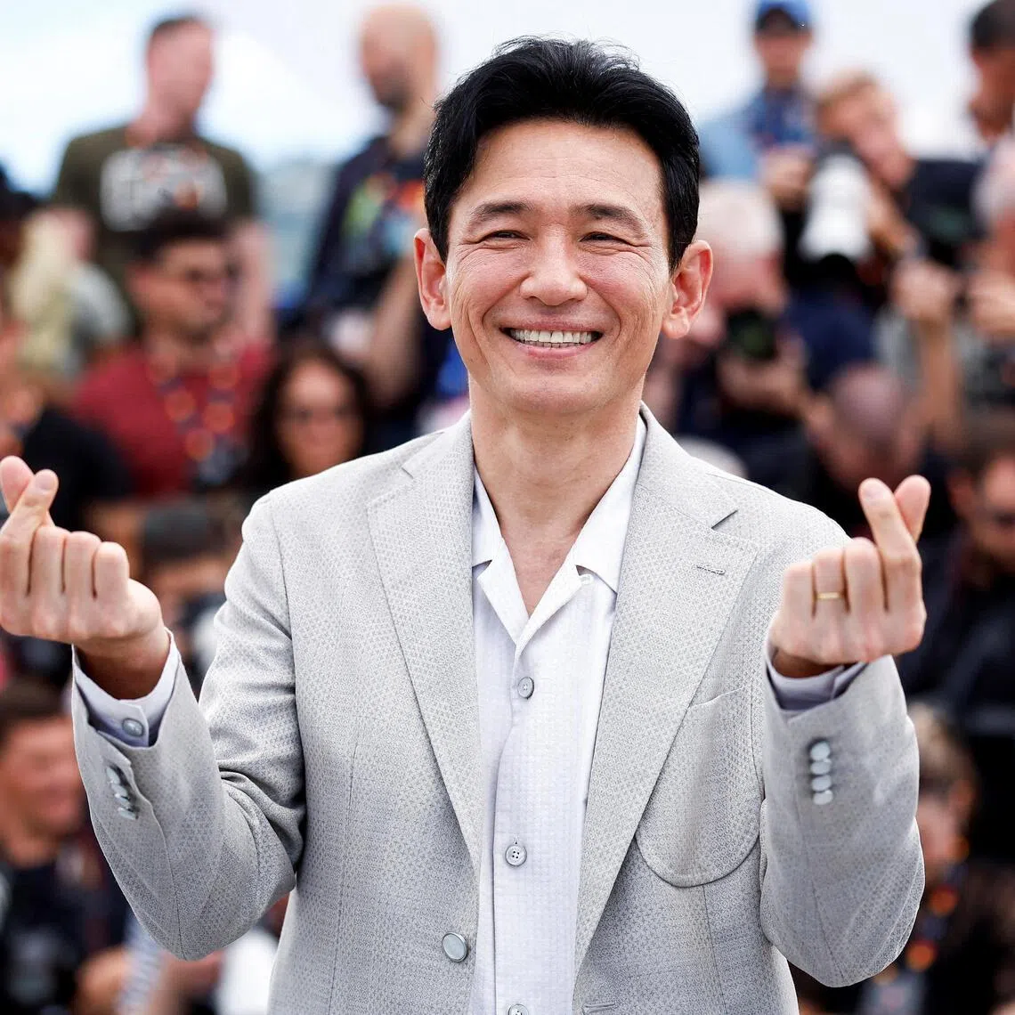 South Korean actor Hwang Jung-min at a photocall for the film Hope in competition at the 79th Cannes Film Festival in Cannes on May 18.