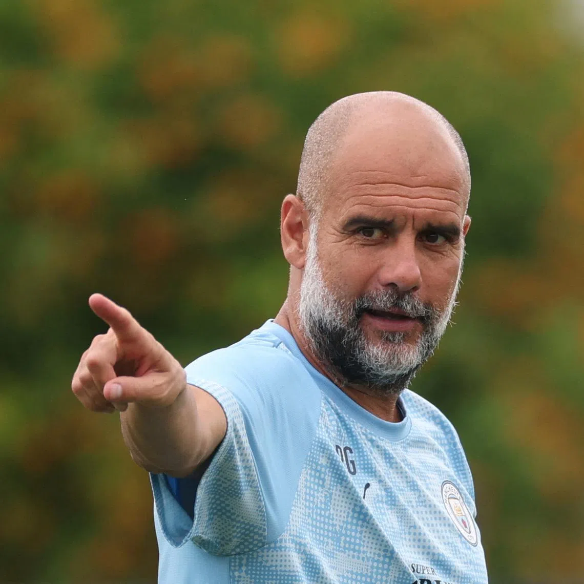 Soccer Football - FIFA Club World Cup - Manchester City Training - Lynn University, Boca Raton, Florida, U.S. - June 29, 2025 Manchester City manager Pep Guardiola during training REUTERS/Hannah Mckay