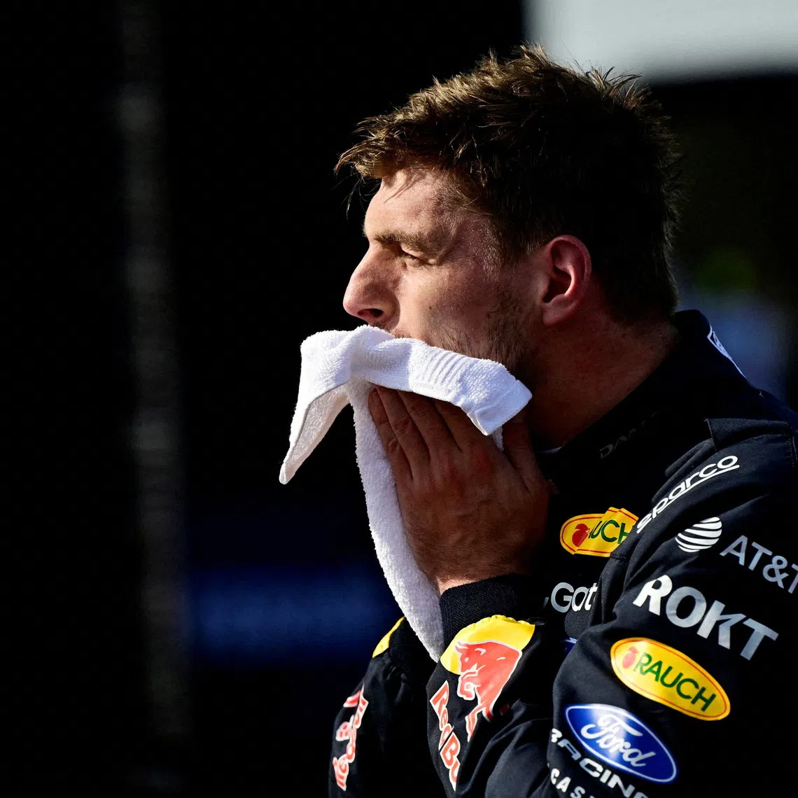 FILE PHOTO: Formula One F1 - Hungarian Grand Prix - Hungaroring, Budapest, Hungary - July 26, 2026 Red Bull's Max Verstappen reacts after finishing second place in the Hungarian Grand Prix REUTERS/Marton Monus/File Photo
