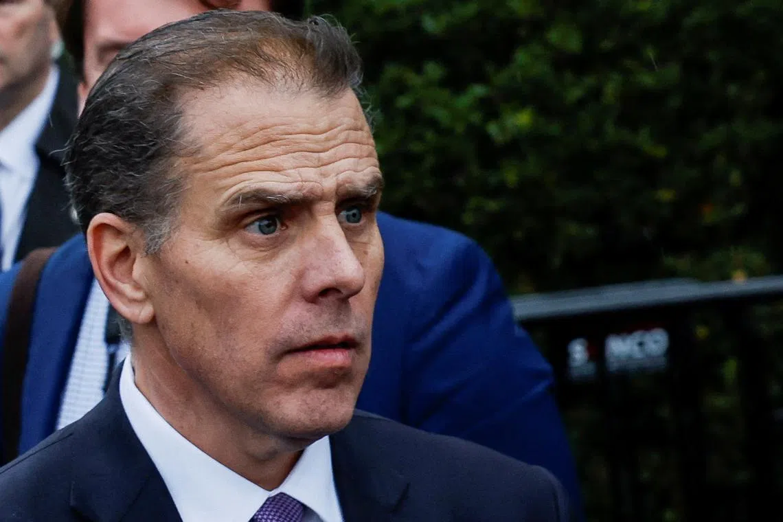 FILE PHOTO: Hunter Biden attends the annual Easter Egg Roll on the South Lawn of the White House in Washington, U.S., April 1, 2024. REUTERS/Evelyn Hockstein/File Photo