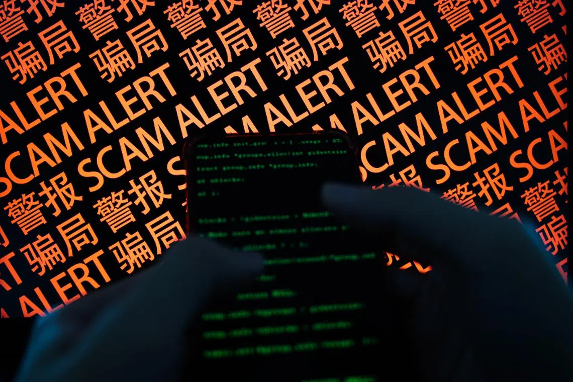 CMG20231103-JasonLee01/李冠卫/骗钱示意图 [SPH] Generic photos for Scam, credit Scam, Phone scam, Love Scam, Online Scam.