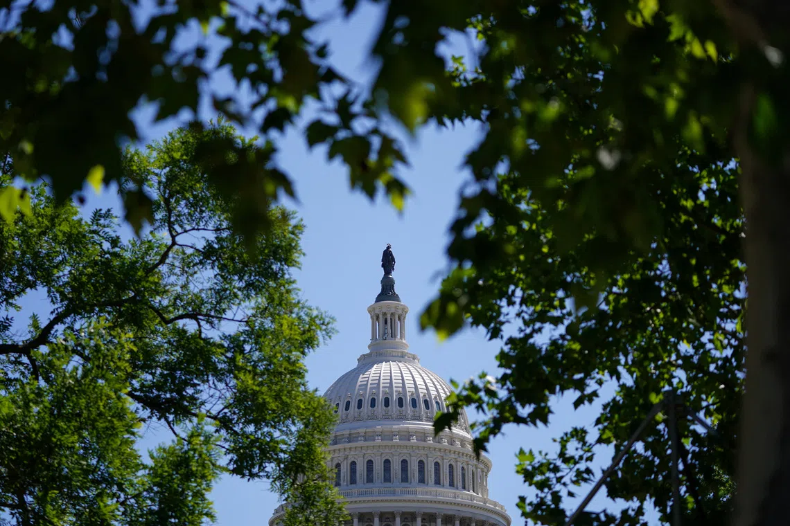 The dome of the Capitol is seen as the U.S. House of Representatives considers U.S. President Donald Trump's sweeping tax-cut bill on Capitol Hill in Washington, D.C., U.S., May 19, 2025. REUTERS/Nathan Howard