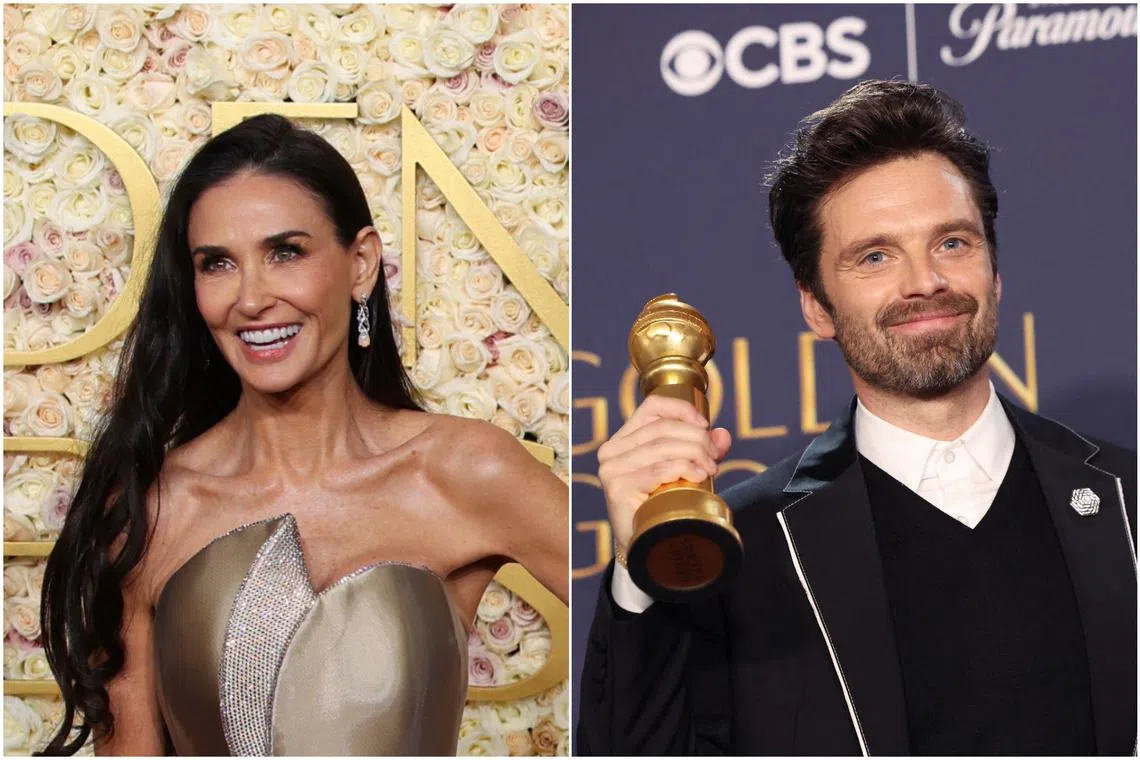 Moore, 62, won best actress in a musical or comedy film for her leading role in The Substance, while Stan, 42, was named best actor in a film musical or comedy for A Different Man.