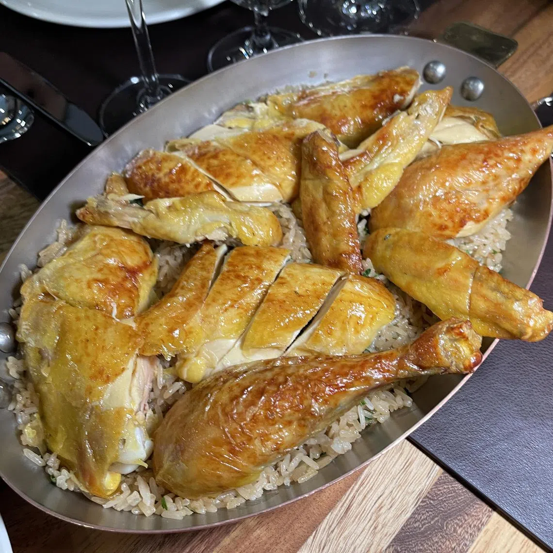 The Aqina “Pineapple” Chicken is probably the best angmoh chicken rice in town.