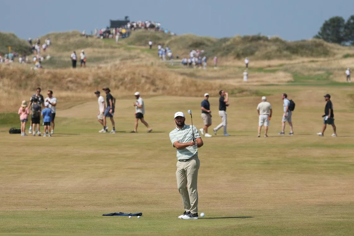 Golf - The 154th Open Championship - Royal Birkdale Golf Club, Southport, Britain - July 15, 2026 Scottie Scheffler of the U.S. during practice REUTERS/Andrew Boyers