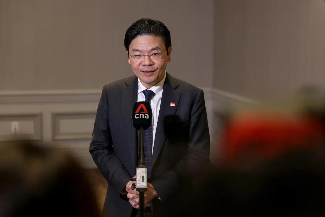 bgdoor - DPM Wong's media doorstop in the US and MFA press statement. Credit: Ministry of Communications and Information (MCI)
[Embargoed until Sun 15 Oct, 7am SGT] DPM Wong's media doorstop in the US and MFA press statement.