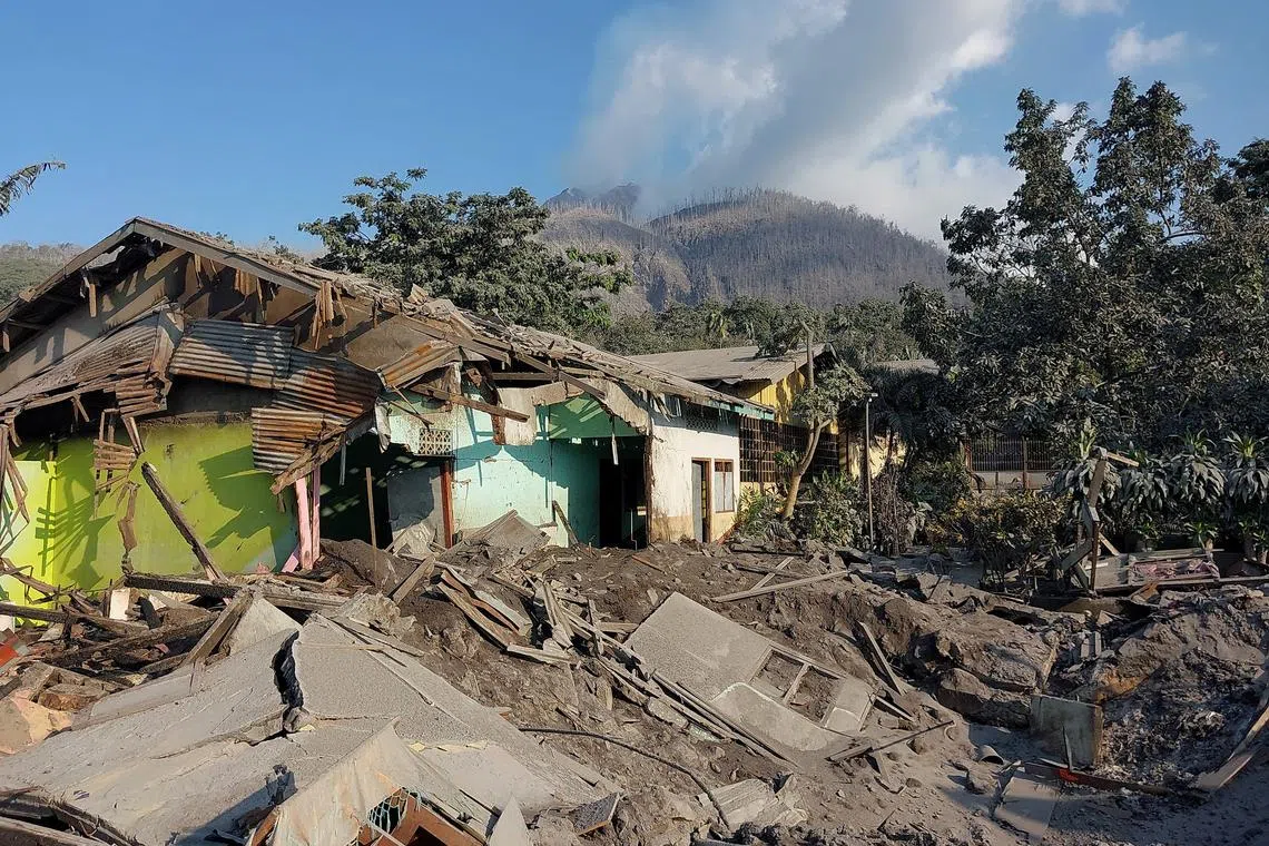 Damaged school buildings which were affected by the Mount Lewotobi Laki-Laki volcano eruption are seen at Flores Timur, Indonesia, November 4, 2024. Antara Foto/Pemulet Paul/via REUTERS