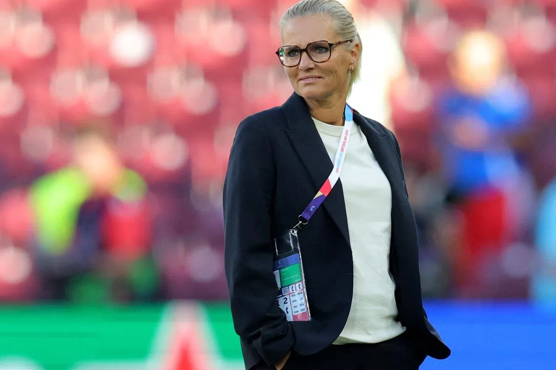 Soccer Football - UEFA Women's Euro 2025 - Semi Final - England v Italy - Stade de Geneve, Lancy, Switzerland - July 22, 2025 England manager Sarina Wiegman before the match REUTERS/Denis Balibouse/ File Photo