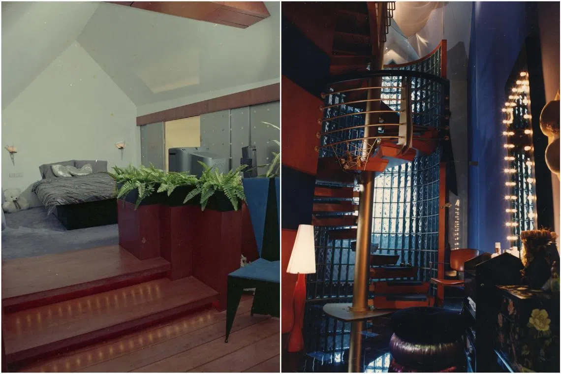 Architect William Lau had installed a mezzanine floor above the living room of his condo.