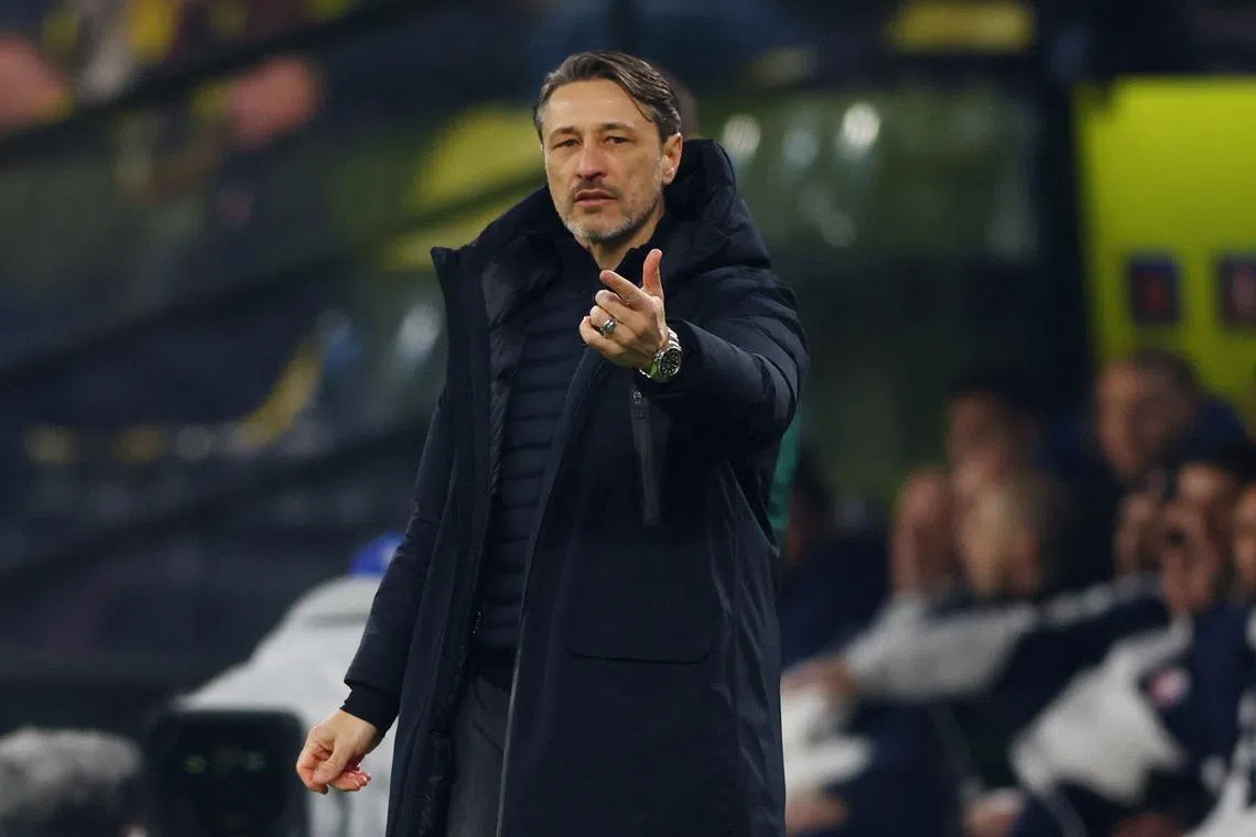 FILE PHOTO: Soccer Football - Champions League - Round of 16 - First Leg - Borussia Dortmund v Lille - Signal Iduna Park, Dortmund, Germany - March 4, 2025 Borussia Dortmund coach Niko Kovac reacts REUTERS/Thilo Schmuelgen/File Photo