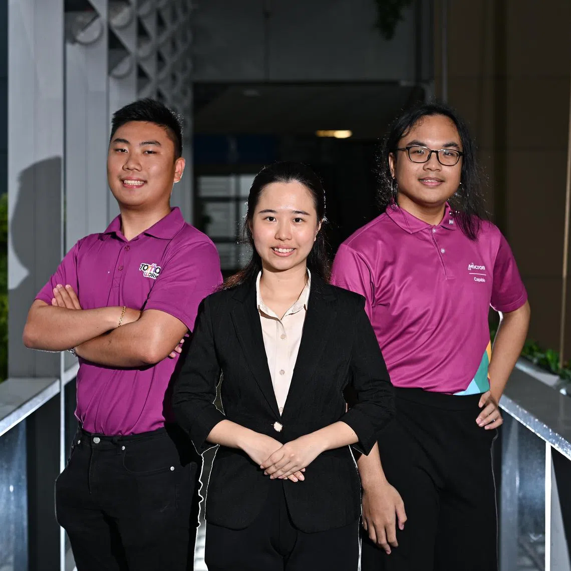 ST20240606-202488365294-Lim Yaohui-Thian Wen Li-wltomo06/
(From left) Mr Rayner Teo, 23, Apprentice Associate Market Manager, graduated from TAP2021; Ms Lai Su Ying, 19, graduated from Temasek Polytechnic, one of the TAP participants in Singlife from TAP2024; and Ms Ari Hamed, 21, Digital Innovation Analyst, graduated from TAP2023; attending Tomo Day 2024 at Nanyang Polytechnic on June 5, 2024.
Tomo Day 2024, celebrating the 5th anniversary of TomoWork, a charitable non-profit organization in Singapore dedicated to empowering persons with disabilities (PWDs) and students with Special Educational Needs (SEN) to achieve meaningful employment opportunities.
The event will be attended by Guest of Honour Mr. Eric Chua, Senior Parliamentary Secretary, Ministry of Culture, Community and Youth & Ministry of Social and Family Development.
(ST PHOTO: LIM YAOHUI)