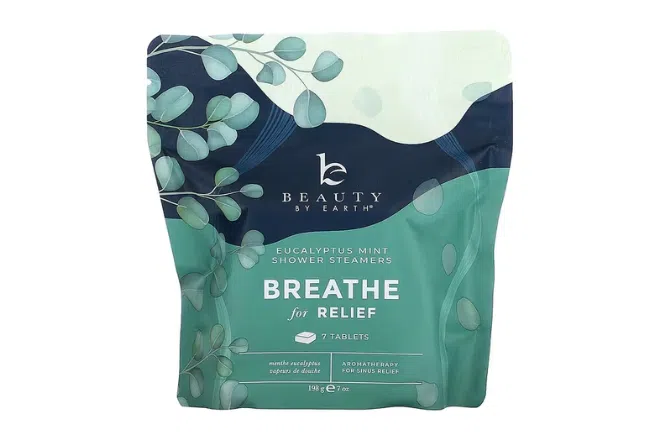 Beauty By Earth, Breathe for Relief Shower Steamers, Eucalyptus Mint, 7 Tablets