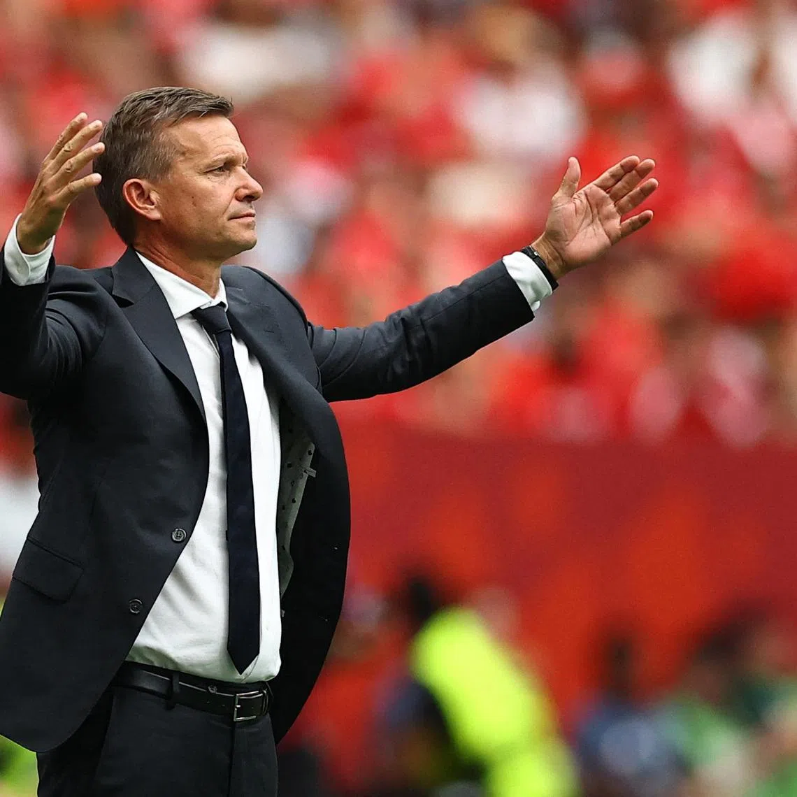 Soccer Football - FIFA World Cup 2026 - Group B - Switzerland v Canada - BC Place, Vancouver, Canada - June 24, 2026 Canada coach Jesse Marsch reacts REUTERS/Agustin Marcarian