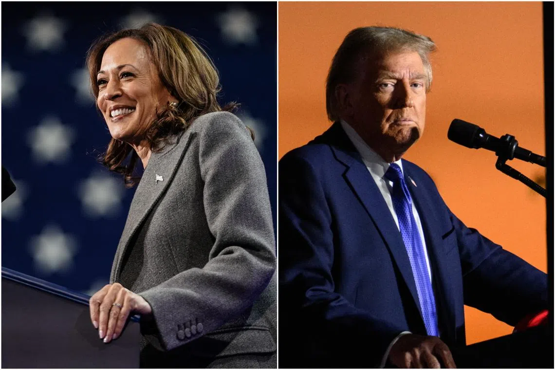 Surveys show razor-thin gaps between Vice-President Kamala Harris and former President Donald Trump in the handful of decisive swing states as well as nationally. 