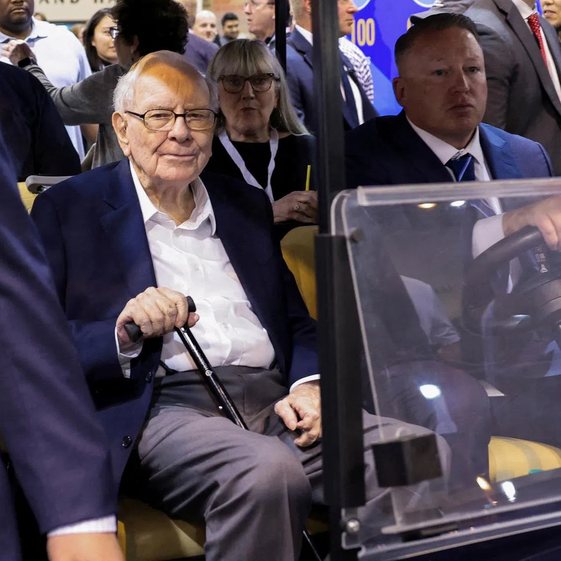 FILE PHOTO: Berkshire Hathaway Chairman Warren Buffett attends the Berkshire Hathaway Inc annual shareholders' meeting in Omaha, Nebraska, U.S., May 3, 2024. REUTERS/Scott Morgan/File Photo