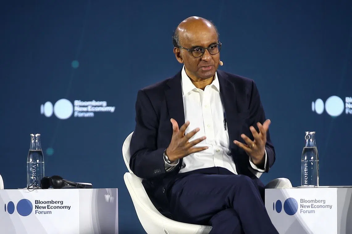 Senior Minister Tharman Shanmugaratnam said easing tensions between China and the US may not assure lasting peace, but it will make the world a safer place.