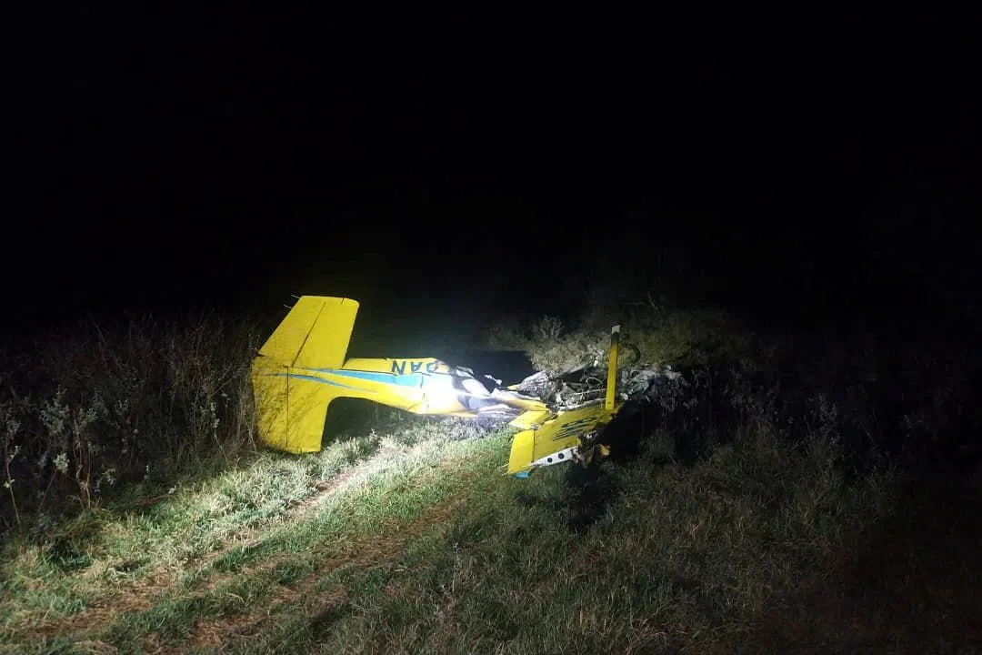 A view shows the site of a plane crash site where Chinese landscape architect and urban planner Kongjian Yu died, in the vast wetlands of Mato Grosso do Sul state, Brazil, September 24, 2025. Policia Civil de Minas Gerais/Handout via REUTERS