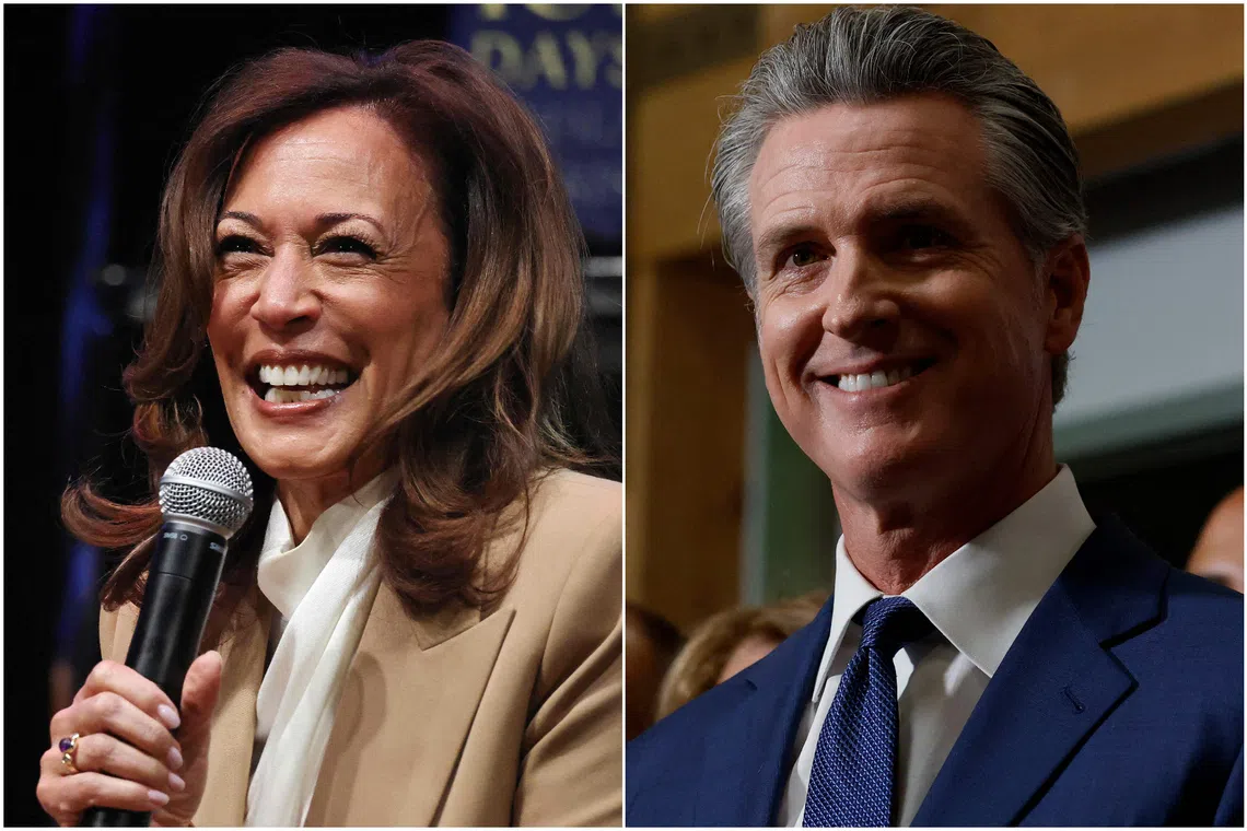 Former US vice-president Kamala Harris and California Governor Gavin Newsom are starting to look ahead to the 2028 presidential race.