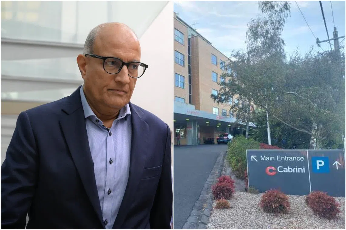 Former transport minister S. Iswaran, who is facing corruption charges, was warded at private hospital Cabrini Malvern.