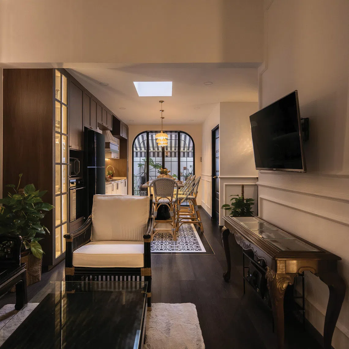 This terraced house in Still Road has been renovated in the style of a colonial-era bungalow.