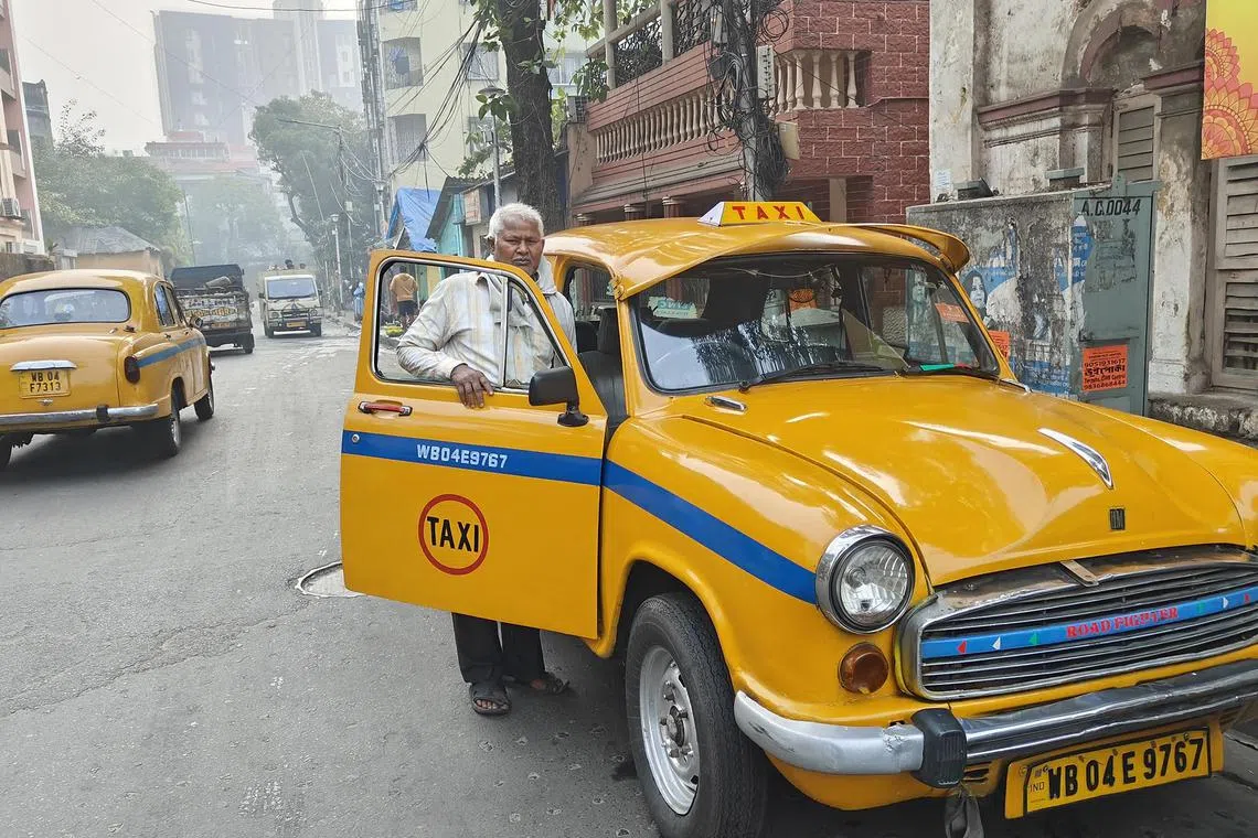 ddyellowcab - Drivers of yellow Ambassador taxis often find themselves without work once their cabs are scrapped at the end of their court-mandated 15-year limit.

ST Photo: Debarshi Dasgupta