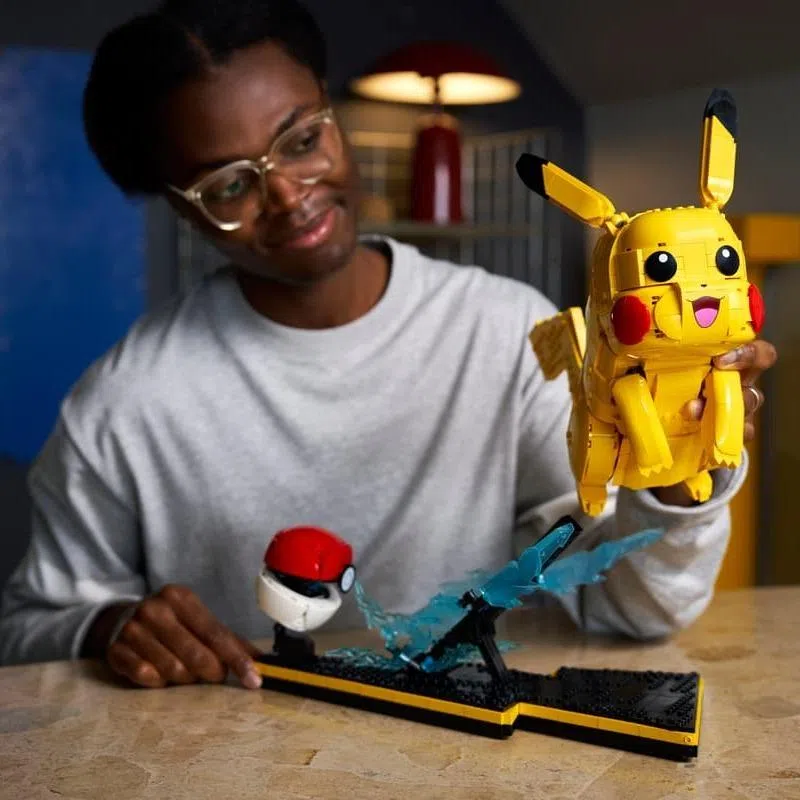 The face of the Pokemon franchise, Pikachu, will be represented in a 2,050-piece set featuring a black lightning rod shaped base, as well as a Poke Ball at US$199.99 (S$257)