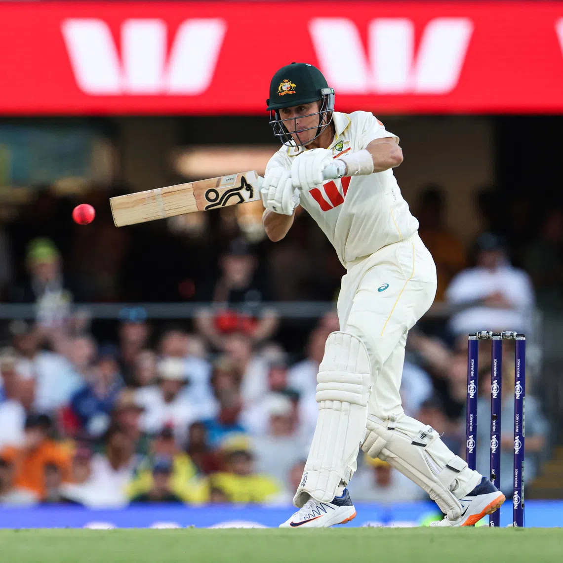 Cricket - The Ashes - Australia v England - Second Test - The Gabba, Brisbane, Australia - December 5, 2025 Australia's Marnus Labuschagne in action REUTERS/Hollie Adams