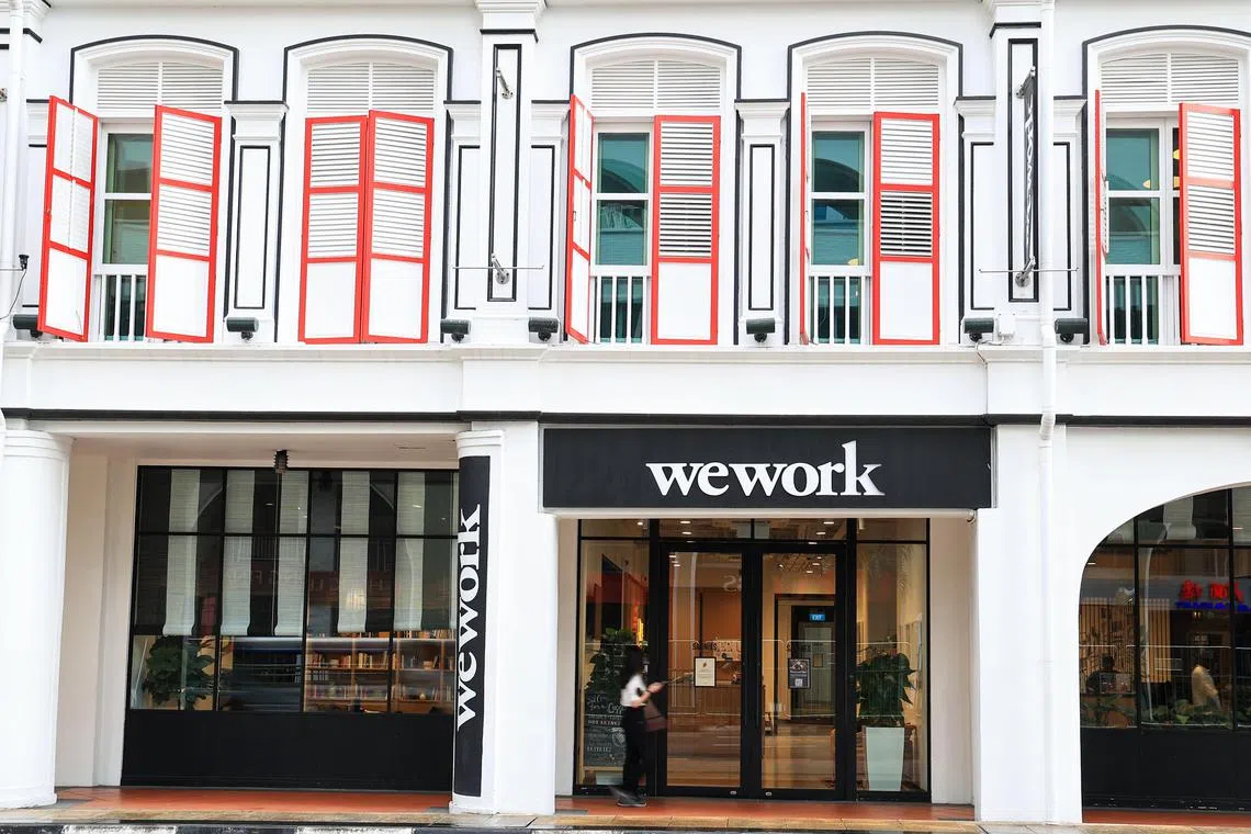 WeWork's co-working space at Manulife Tower has ended operations, while its space at 83 Clemenceau Avenue will close next year.