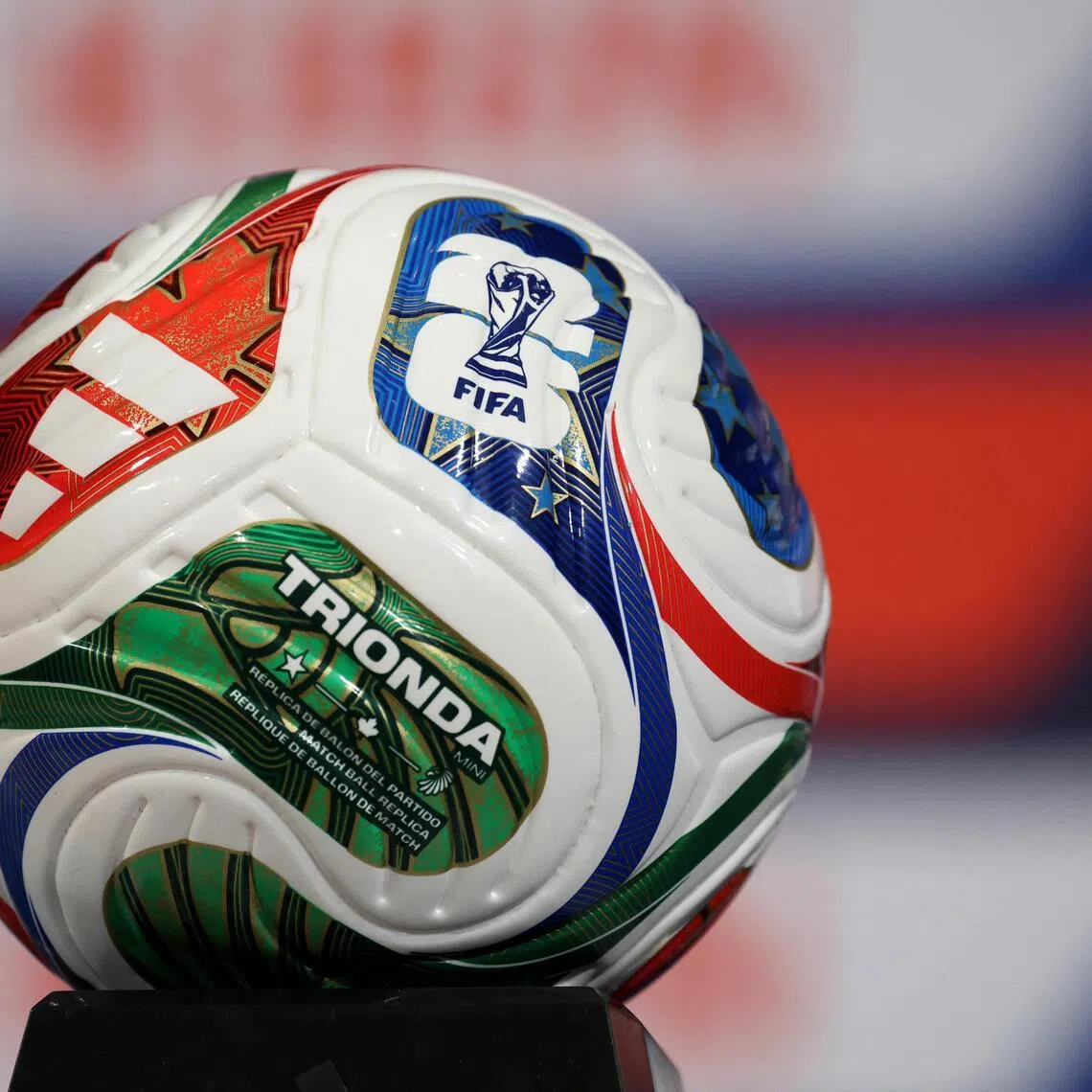 A replica of an official Trionda match ball for the FIFA World Cup 2026.
