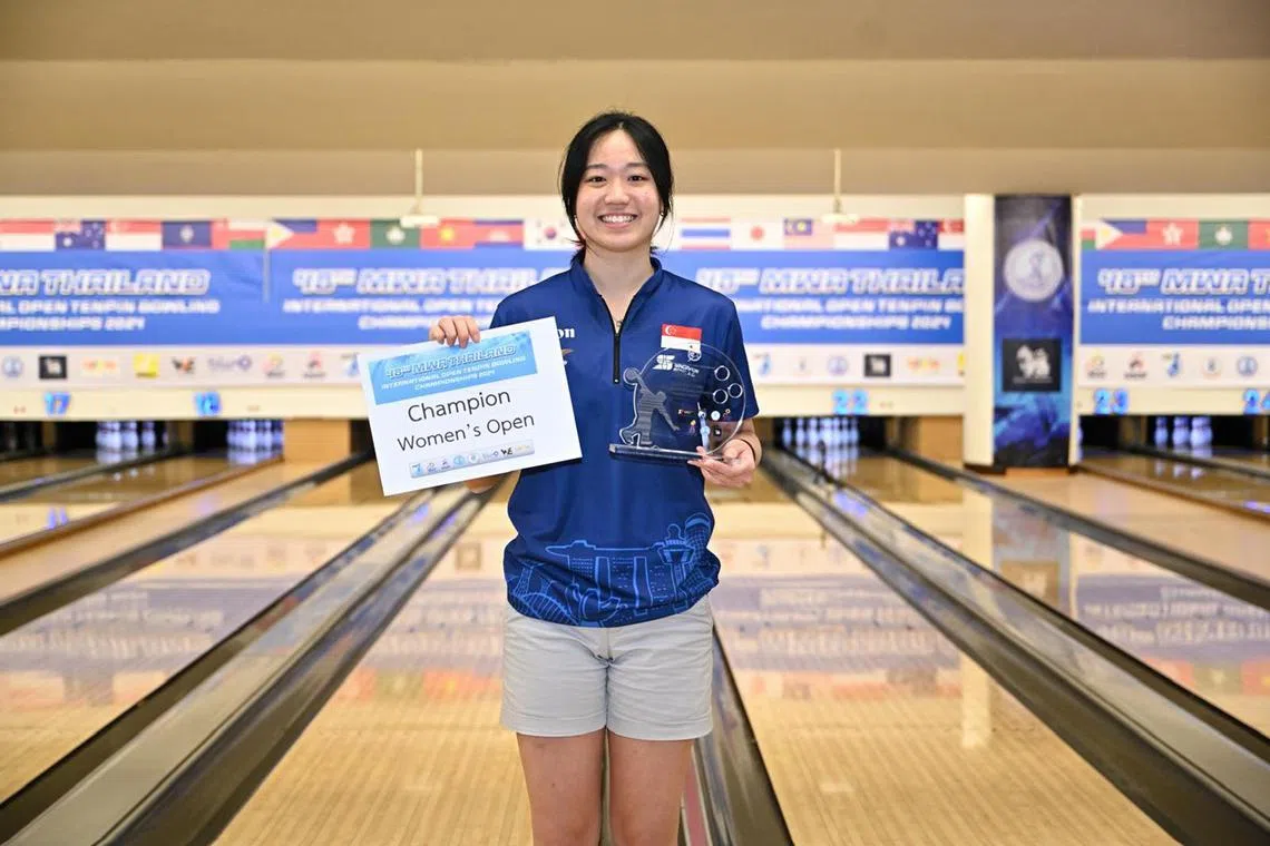 Singapore bowler Arianne Tay won the Thailand International Open women's masters gold.