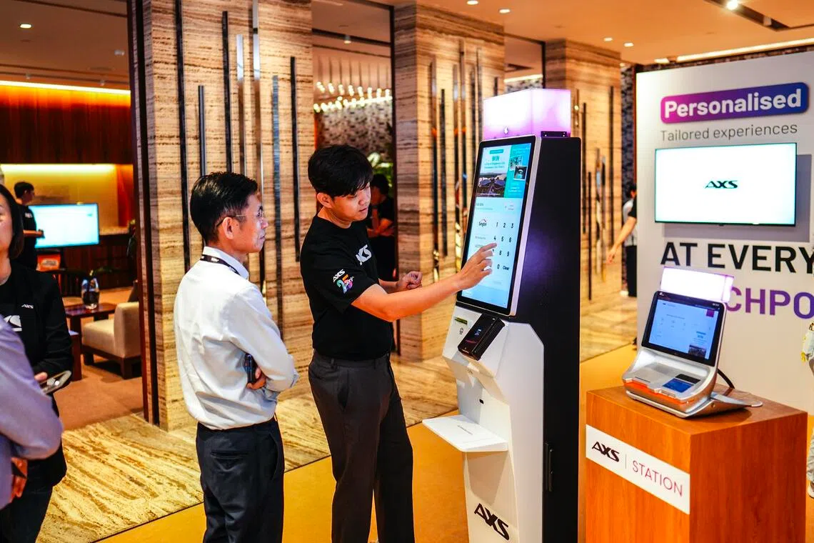 AXS unveiled new kiosks with facial scanners that could detect the age profile of users and adapt the interface to their needs. 