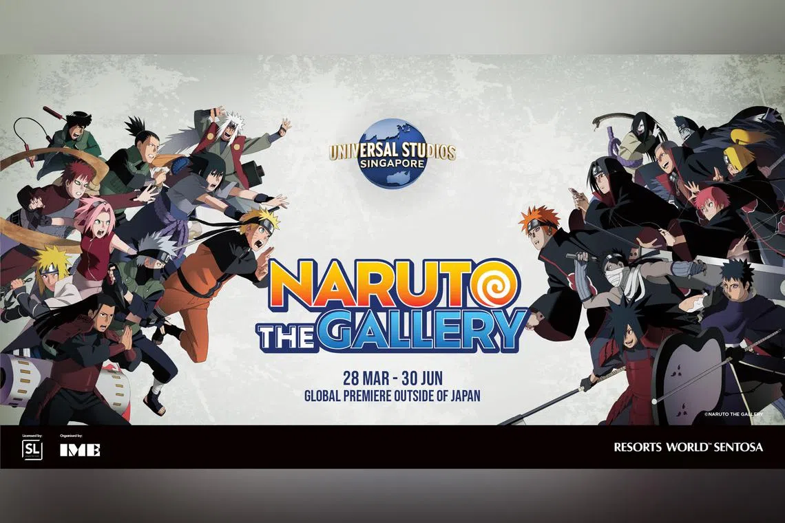 Naruto: The Gallery will be making its global debut in Universal Studios Singapore from March 28 to June 30.