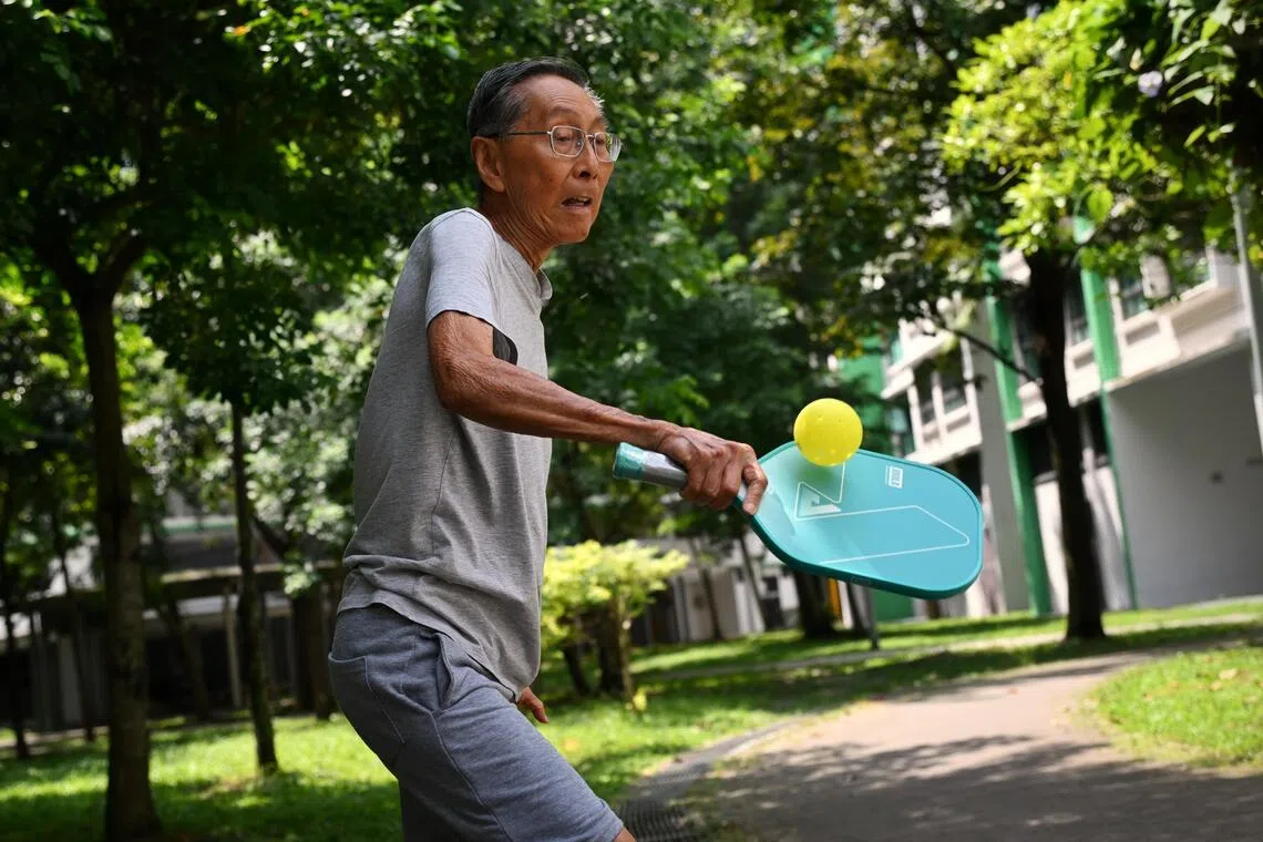 Tong Shui Chong, 83, is keen to participate in the inaugural OCBC-Great Eastern Pickleball Open if given the opportunity.