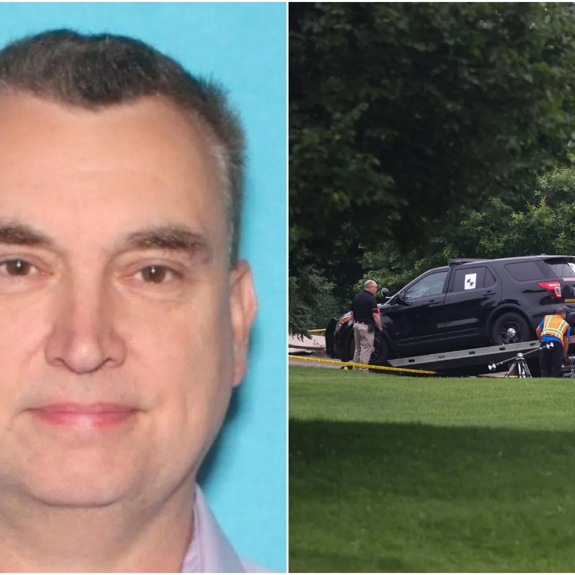 A manhunt was under way on June 14 for shooting suspect Vance Luther Boelter.