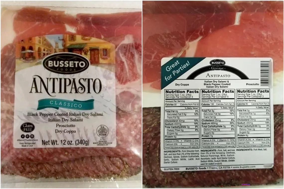 The product in question, Busseto’s Antipasto Classico (340g), is made in the United States and has an expiry date of April 30.