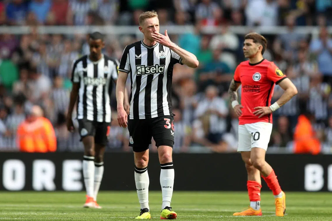 Newcastle United's Sean Longstaff scored the equaliser in first-half stoppage time.