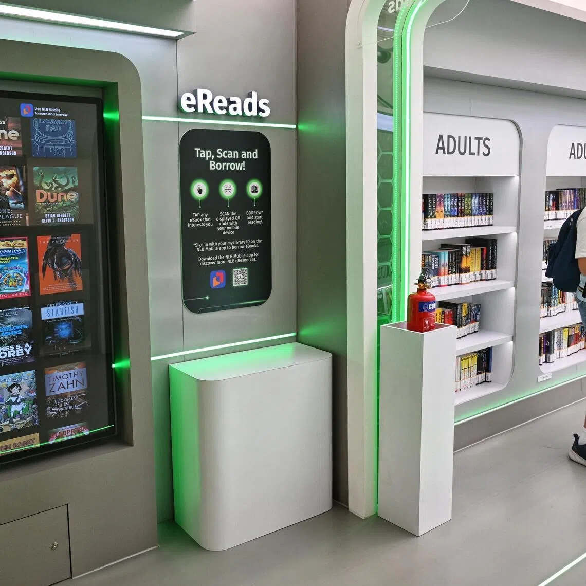 The newly opened sci-fi themed pop-up library at Parkway Parade on May 14, 2026.