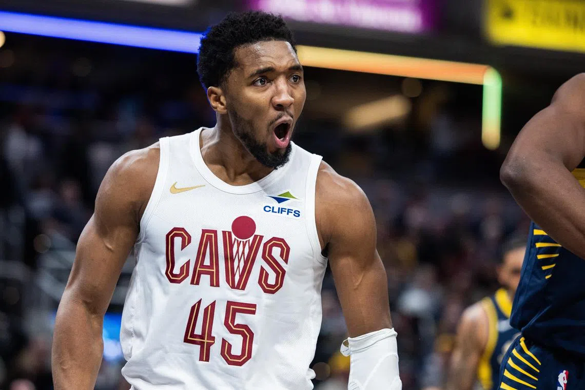 Cleveland Cavaliers guard Donovan Mitchell had 35 points as he led his team to a 127-117 NBA road win over the Indiana Pacers.