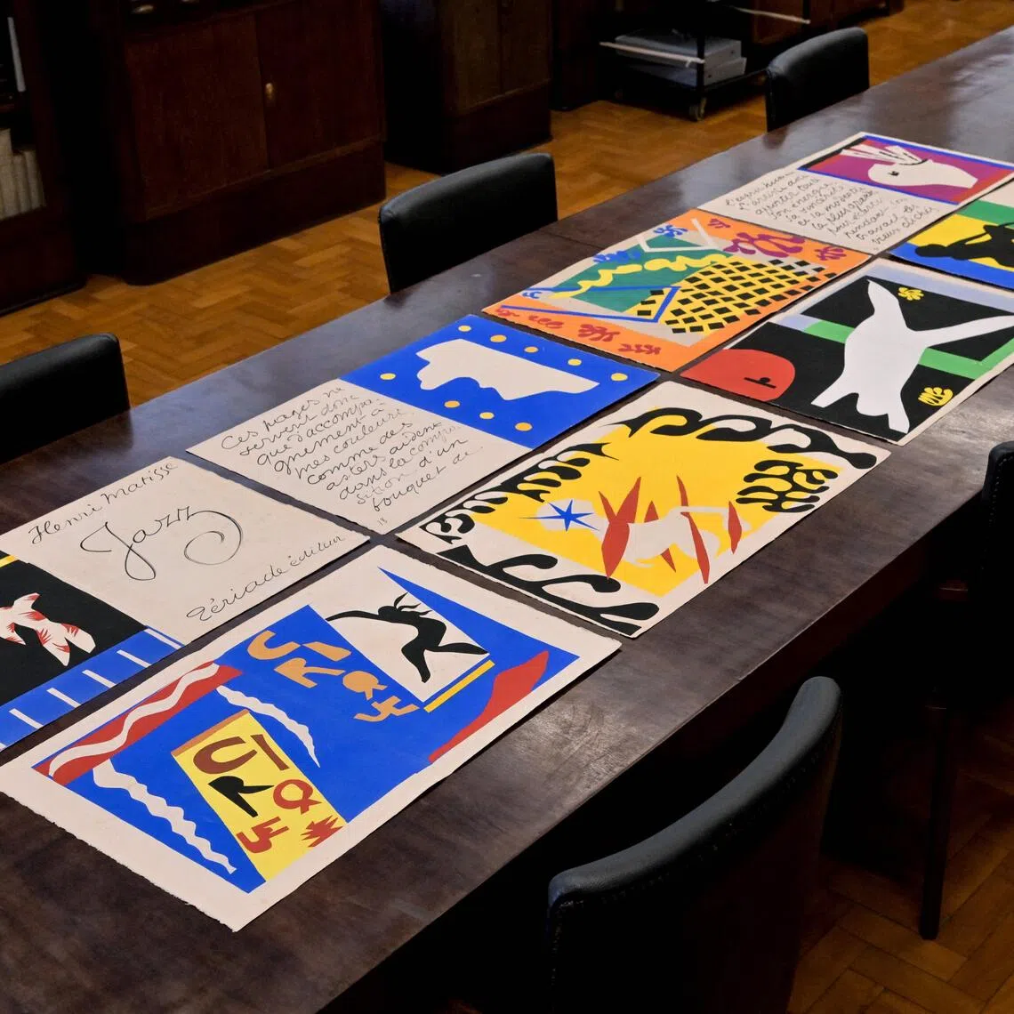 Eight art pieces by French artist Henri Matisse displayed at Mario de Andrade Public Library in Sao Paulo, Brazil, on Aug 14.