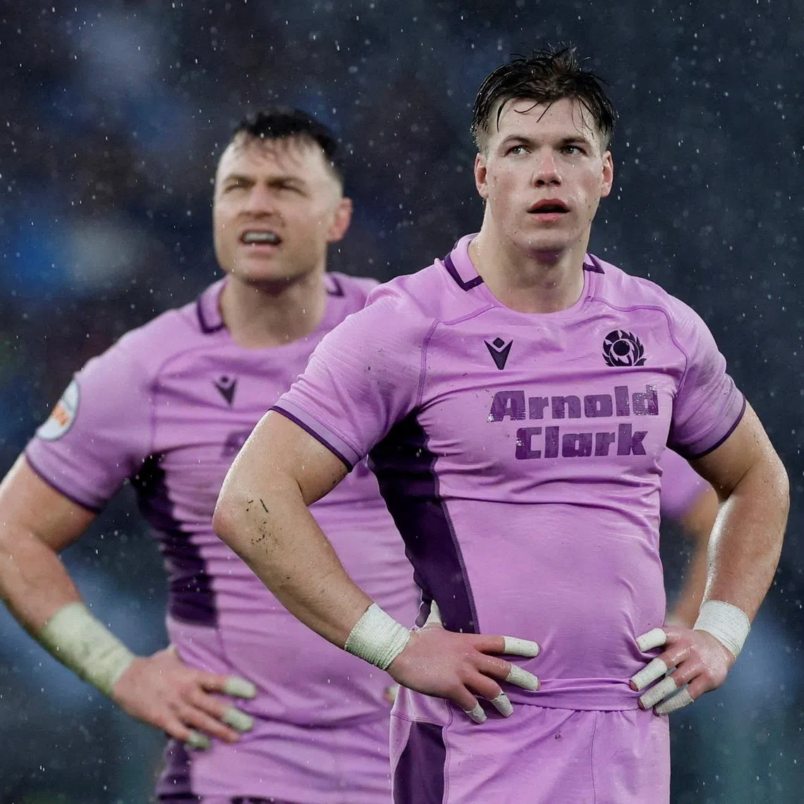 Rugby Union - Six Nations Championship - Italy vs Scotland - Stadio Olimpico, Rome, Italy - February 7, 2026 Scotland's Huw Jones during the match. REUTERS/Remo Casilli