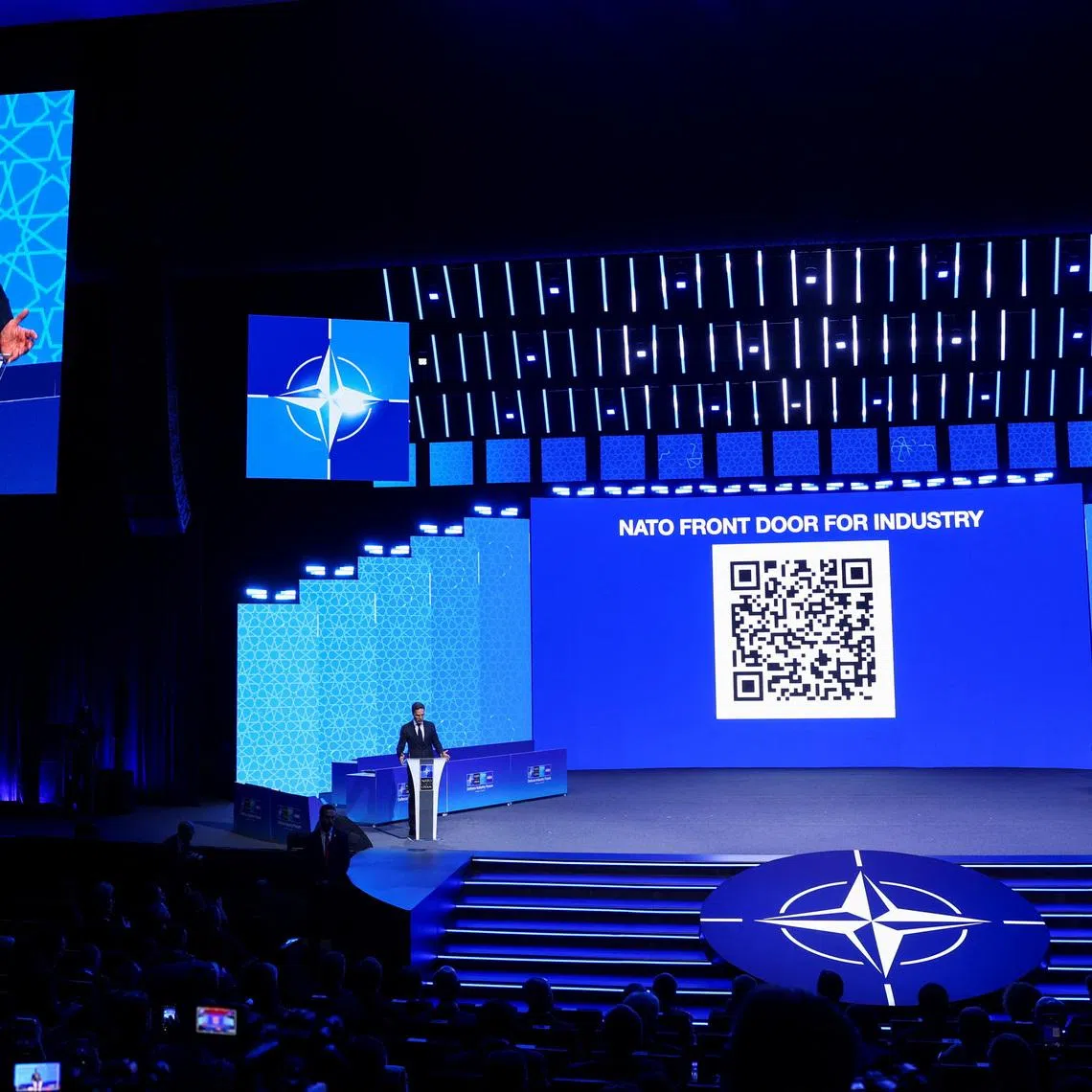 NATO Secretary General Mark Rutte speaks at the NATO Summit Defence Industry Forum, on the sidelines of the NATO leaders' Summit, in Ankara, Turkey, July 7, 2026. REUTERS/Yves Herman