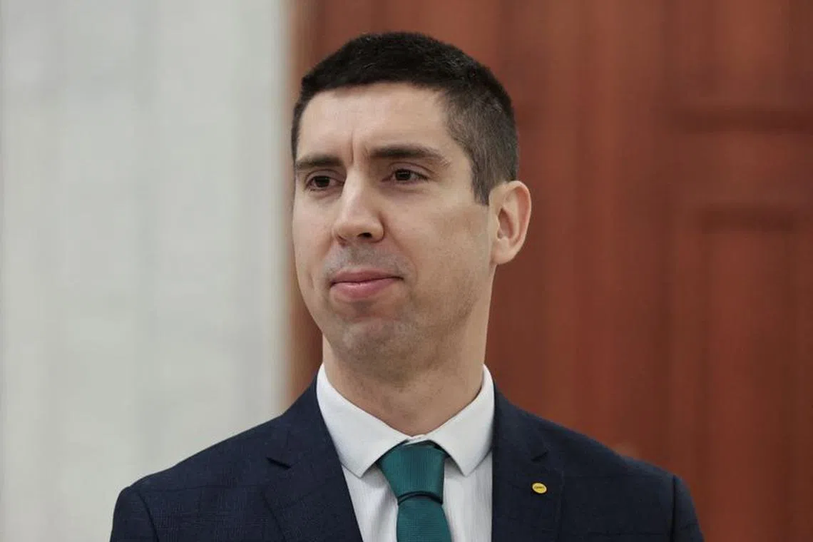FILE PHOTO: Moldova's newly appointed Foreign Minister Mihai Popsoi attends a swearing-in ceremony in Chisinau, Moldova, January 29, 2024. REUTERS/Vladislav Culiomza/File Photo