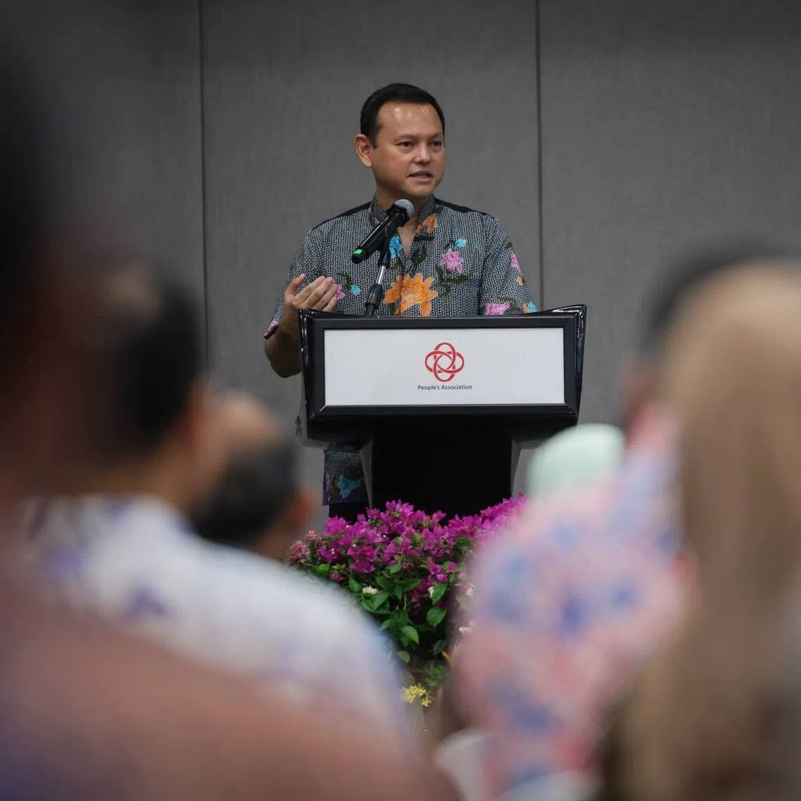 Acting Minister-in-charge of Muslim Affairs Zaqy Mohamad speaking at the launch of the M³+ Directory at Heartbeat@Bedok on Aug 30.